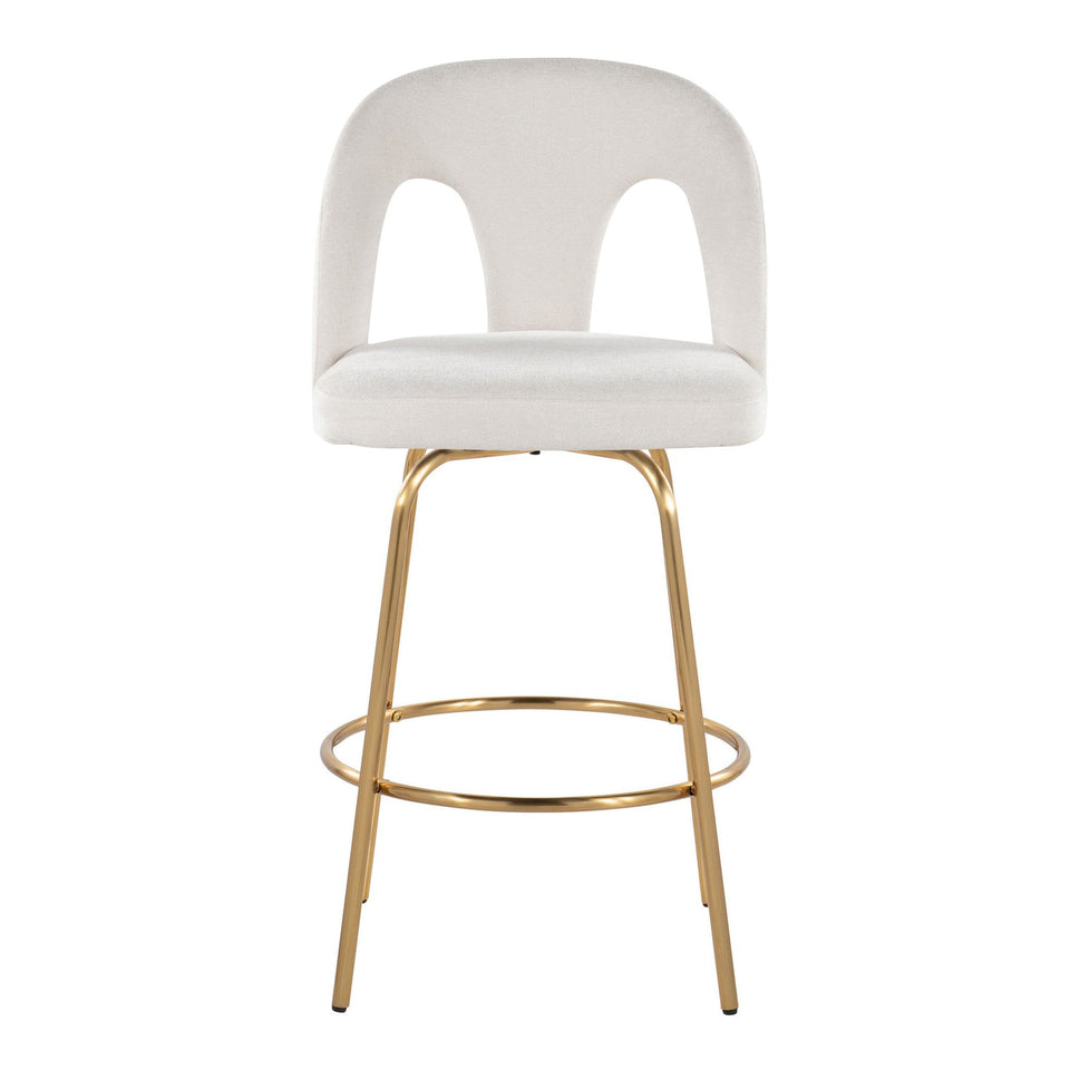 Ava Upholstered 26" Fixed-Height Counter Stool - Set of 2