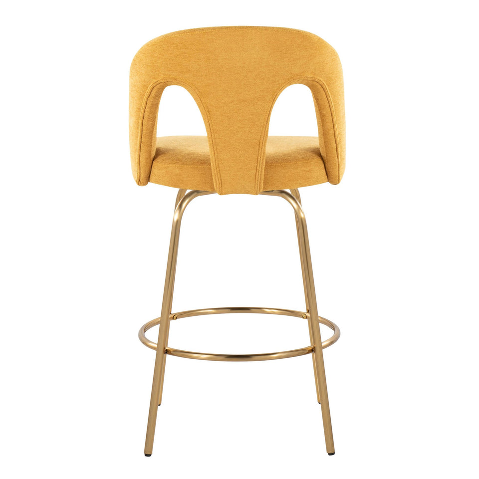 Ava Upholstered 26" Fixed-Height Counter Stool - Set of 2