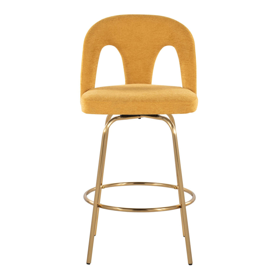Ava Upholstered 26" Fixed-Height Counter Stool - Set of 2