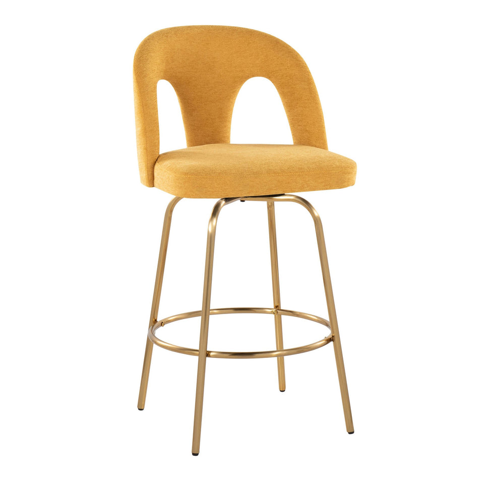 Ava Upholstered 26" Fixed-Height Counter Stool - Set of 2