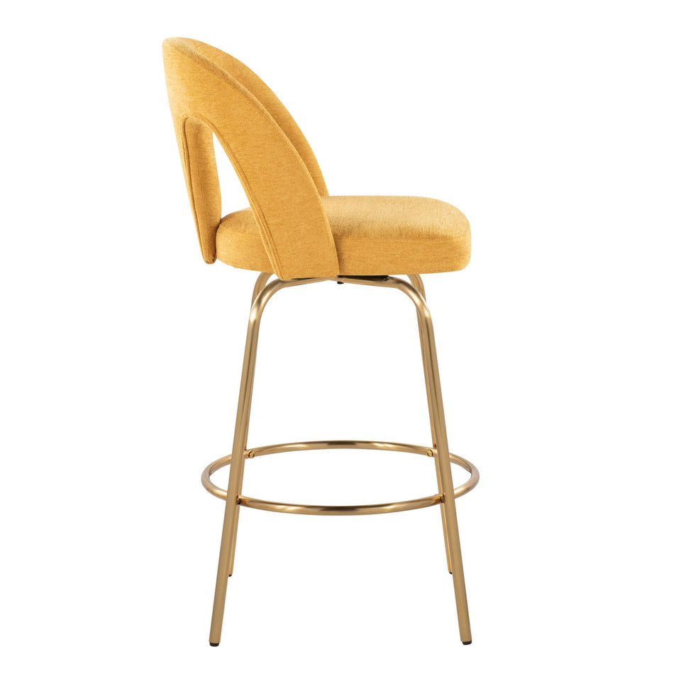 Ava Upholstered 26" Fixed-Height Counter Stool - Set of 2
