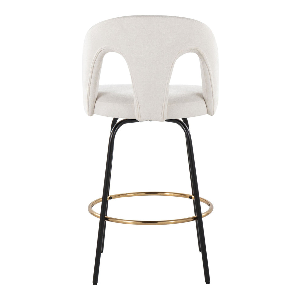 Ava Upholstered 26" Fixed-Height Counter Stool - Set of 2