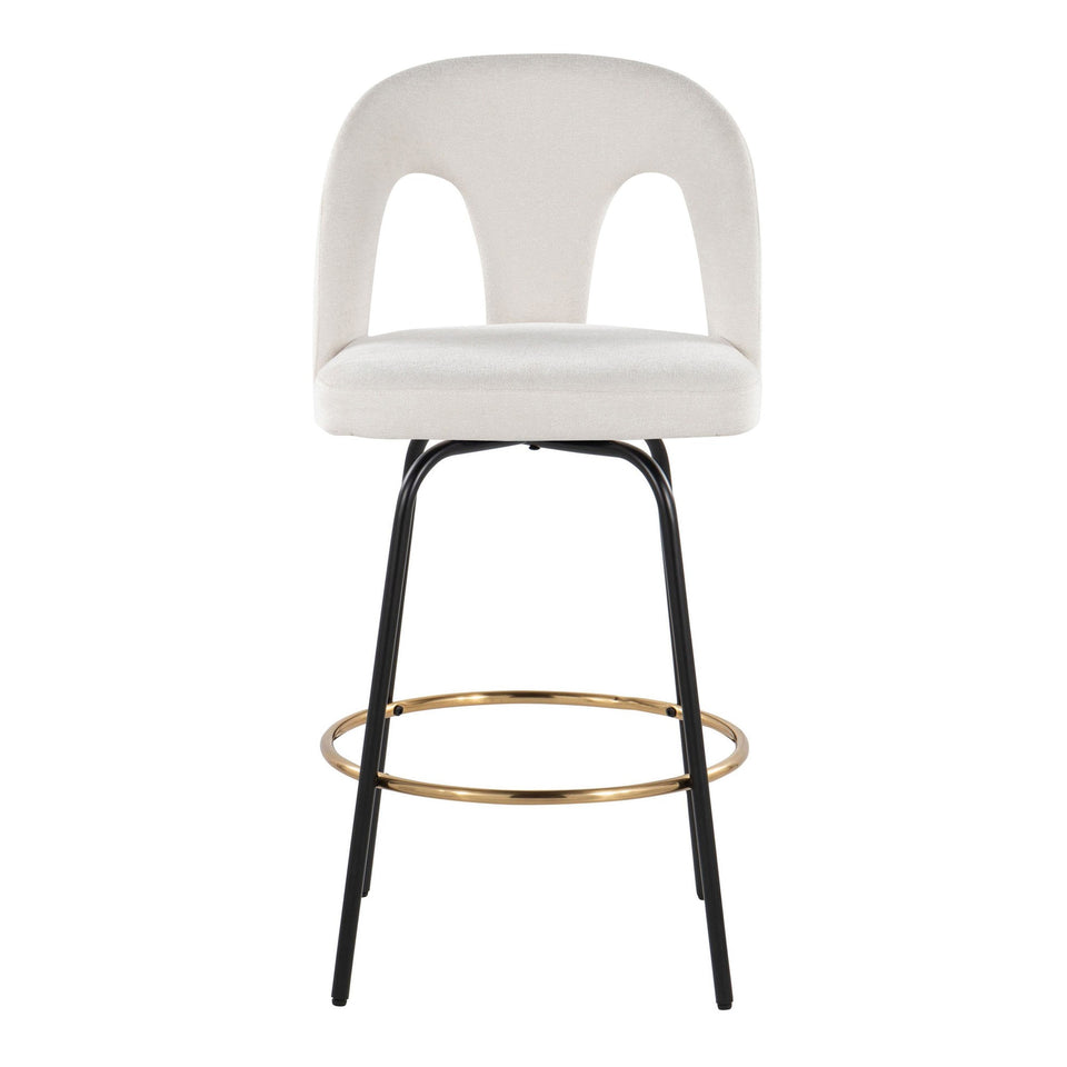 Ava Upholstered 26" Fixed-Height Counter Stool - Set of 2