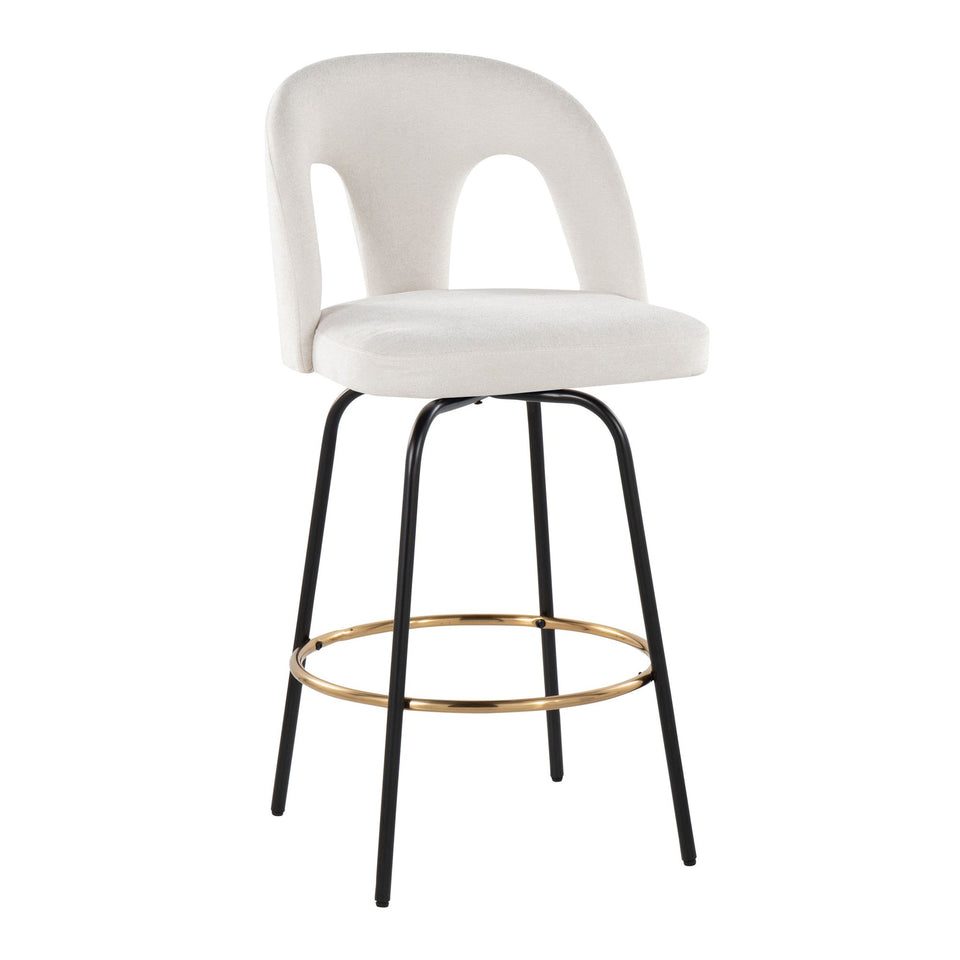 Ava Upholstered 26" Fixed-Height Counter Stool - Set of 2