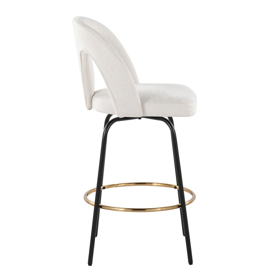 Ava Upholstered 26" Fixed-Height Counter Stool - Set of 2