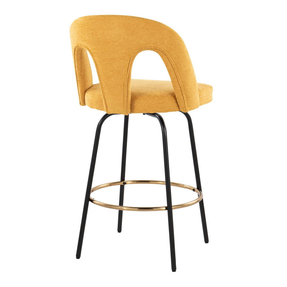 Ava Upholstered 26" Fixed-Height Counter Stool - Set of 2
