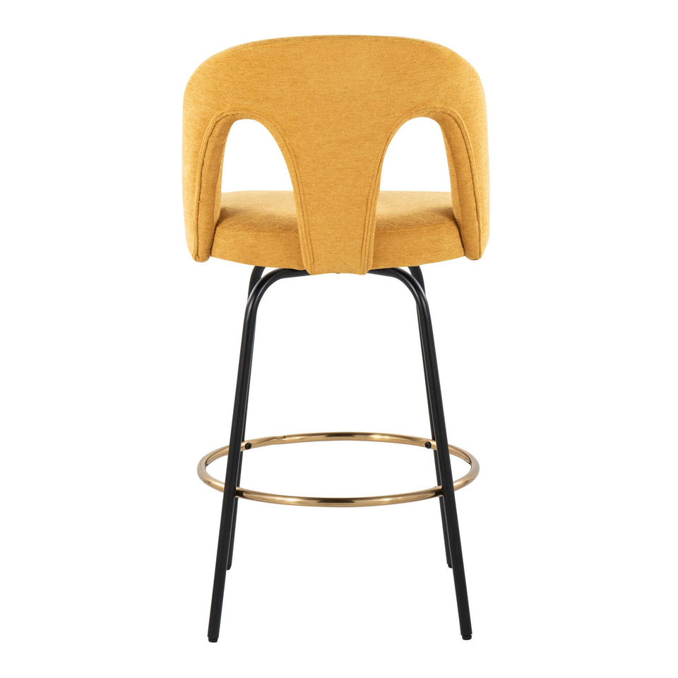 Ava Upholstered 26" Fixed-Height Counter Stool - Set of 2