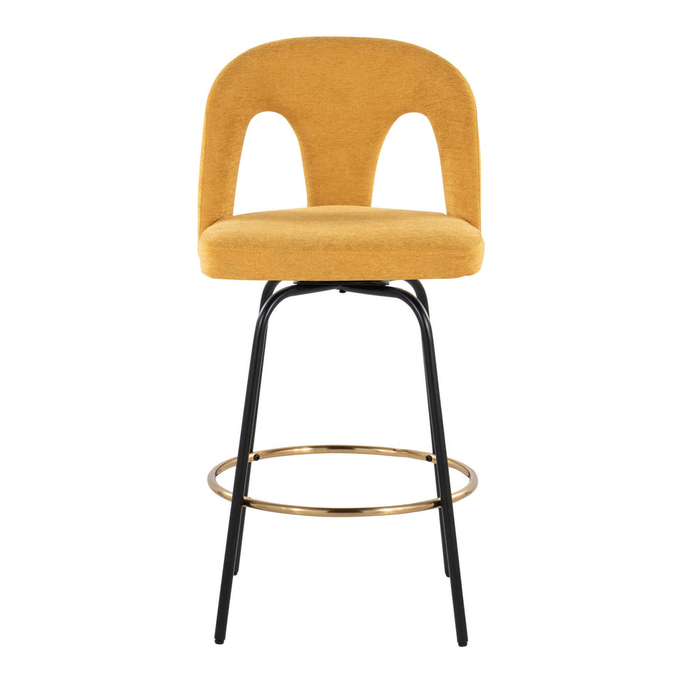 Ava Upholstered 26" Fixed-Height Counter Stool - Set of 2