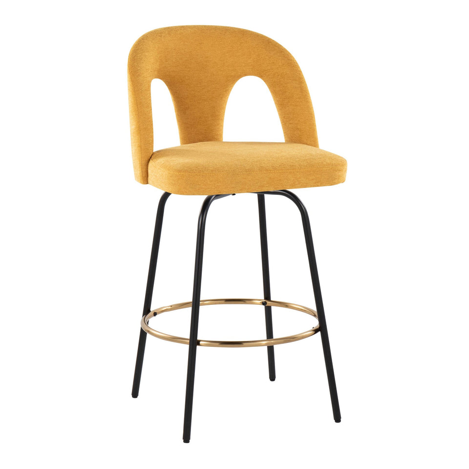 Ava Upholstered 26" Fixed-Height Counter Stool - Set of 2