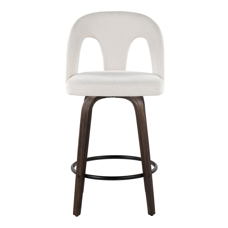 Ava Upholstered 26" Fixed-Height Counter Stool - Set of 2