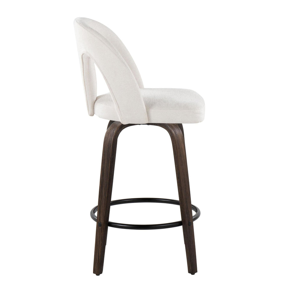Ava Upholstered 26" Fixed-Height Counter Stool - Set of 2