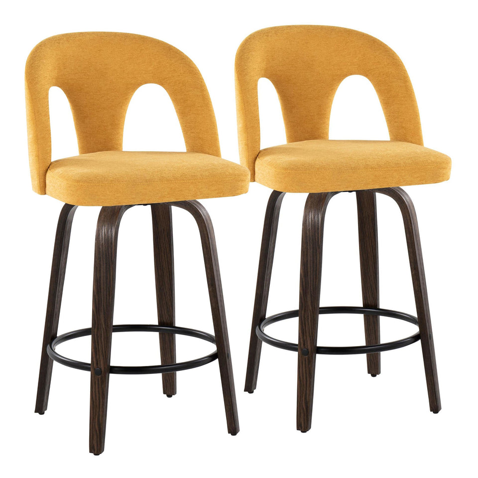 Ava Upholstered 26" Fixed-Height Counter Stool - Set of 2