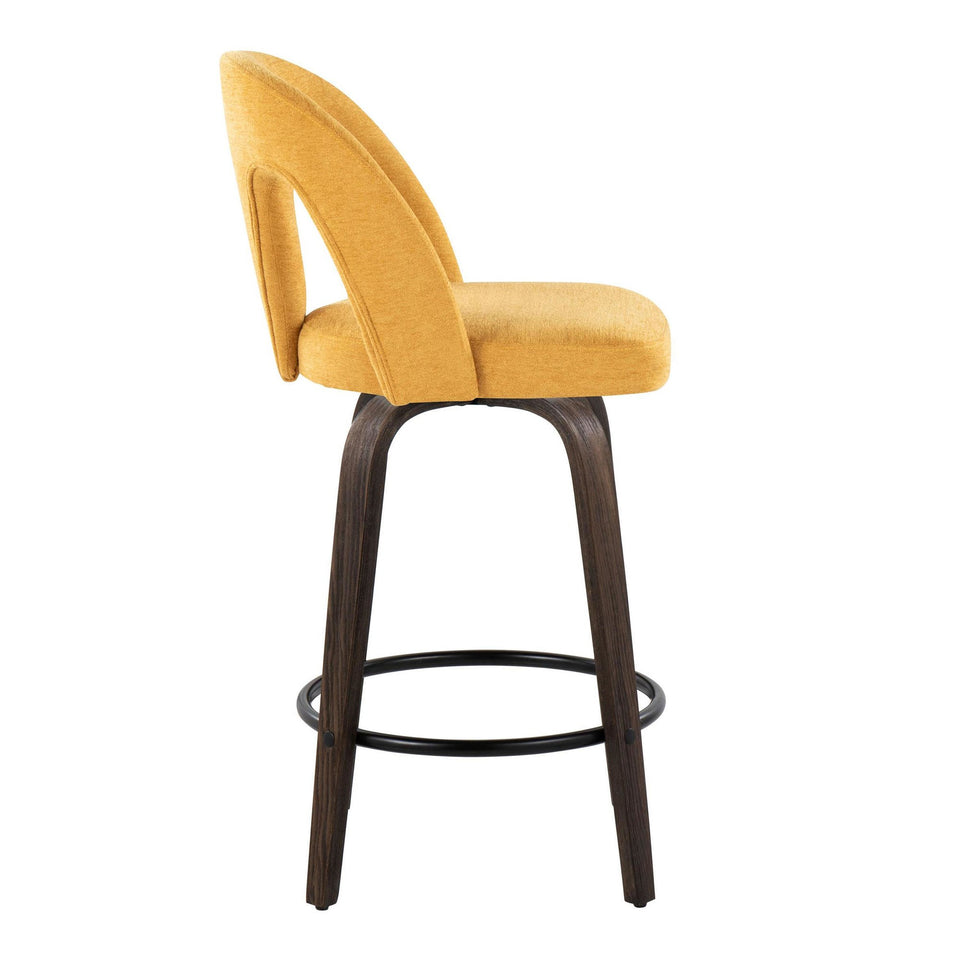 Ava Upholstered 26" Fixed-Height Counter Stool - Set of 2