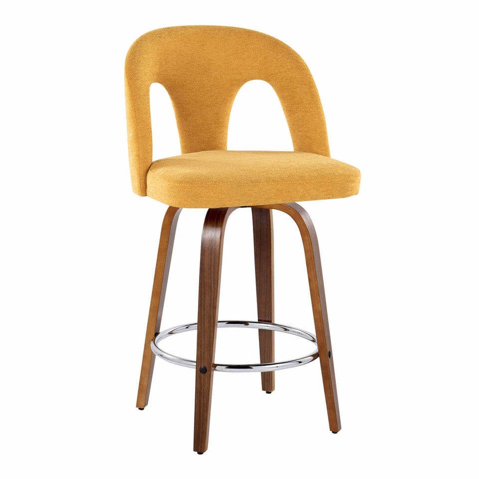 Ava Upholstered 26" Fixed-Height Counter Stool - Set of 2