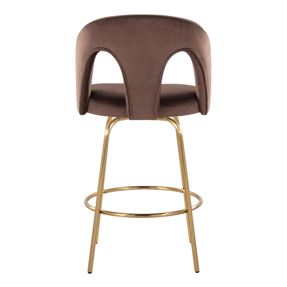 Ava Upholstered 26" Fixed-Height Counter Stool - Set of 2