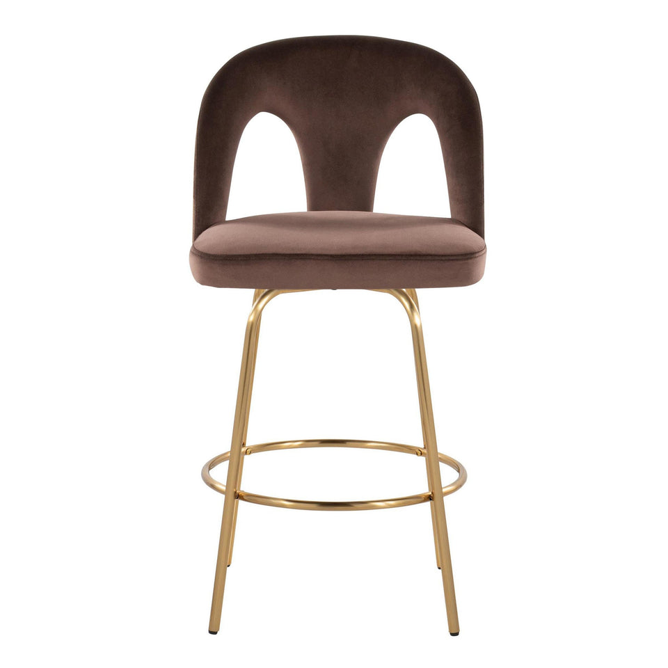 Ava Upholstered 26" Fixed-Height Counter Stool - Set of 2