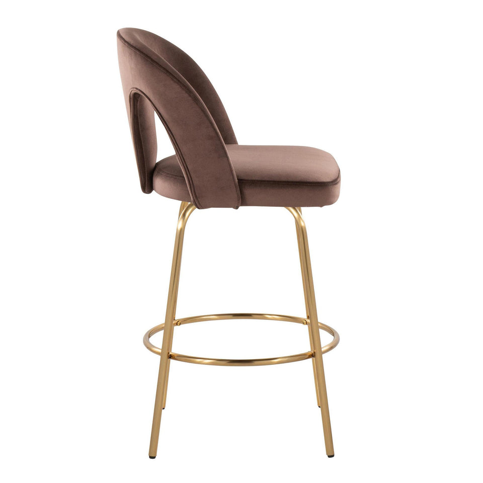 Ava Upholstered 26" Fixed-Height Counter Stool - Set of 2