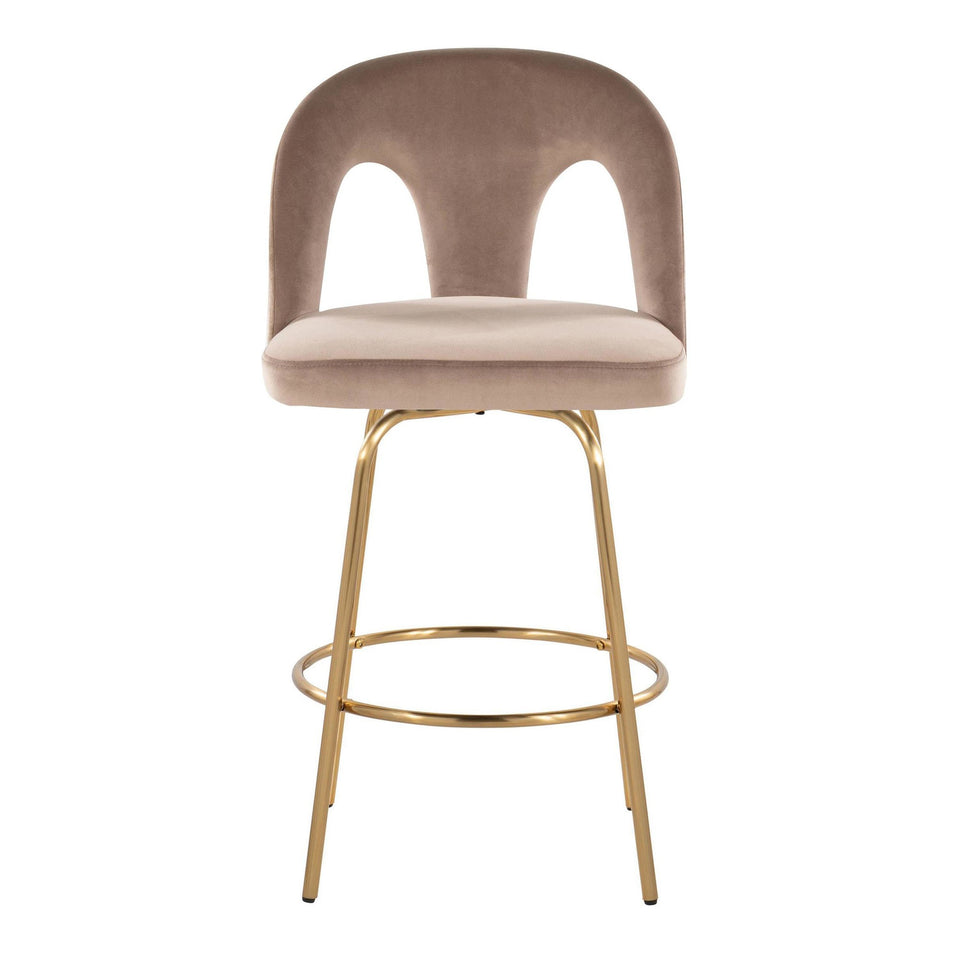 Ava Upholstered 26" Fixed-Height Counter Stool - Set of 2