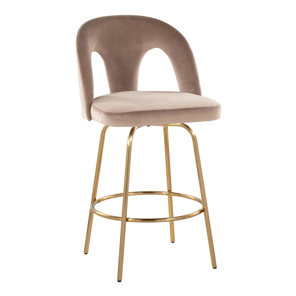 Ava Upholstered 26" Fixed-Height Counter Stool - Set of 2