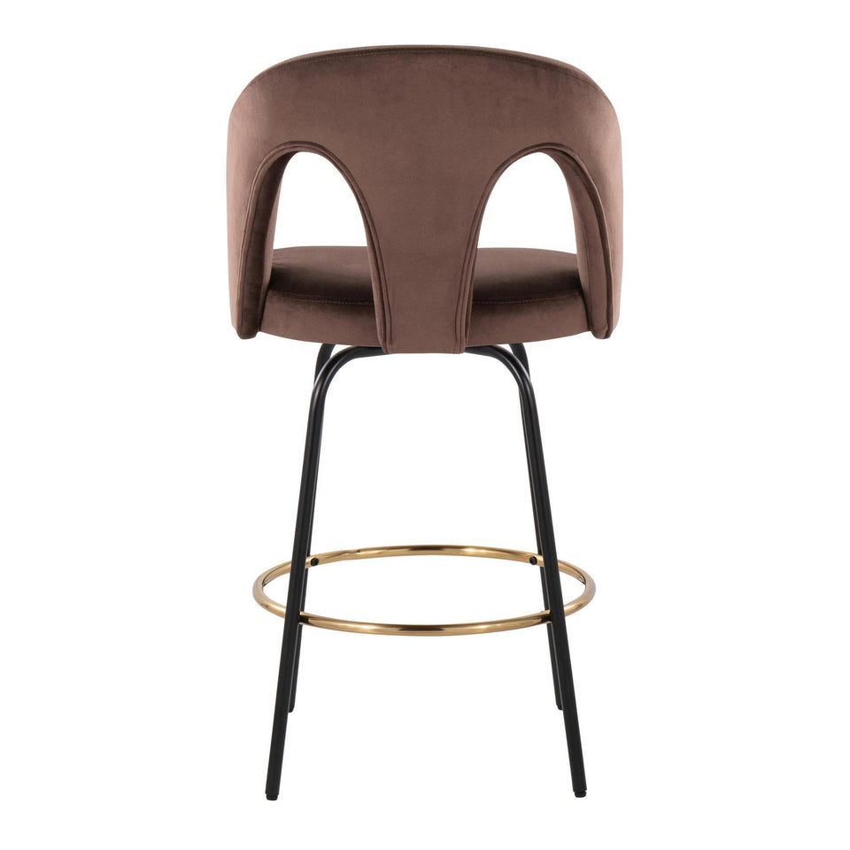 Ava Upholstered 26" Fixed-Height Counter Stool - Set of 2
