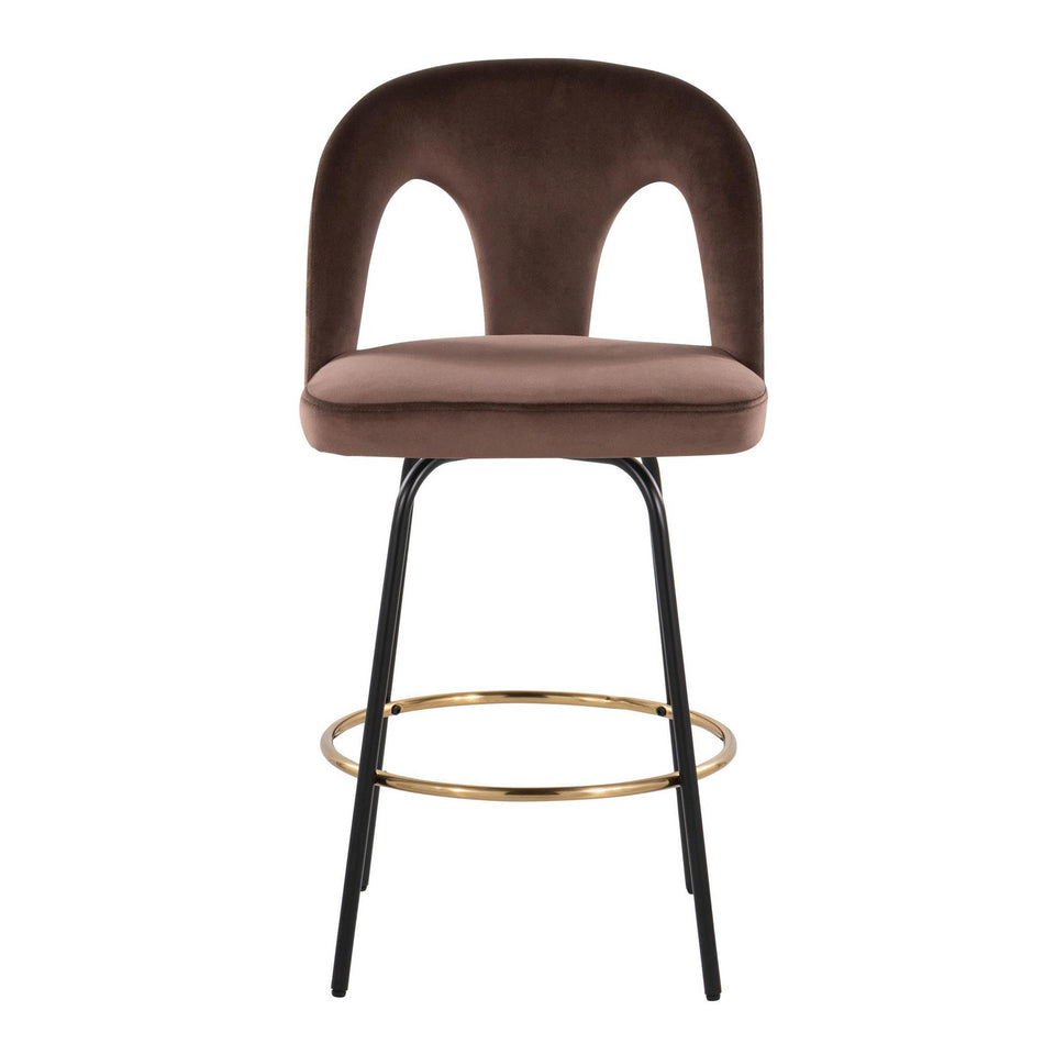 Ava Upholstered 26" Fixed-Height Counter Stool - Set of 2