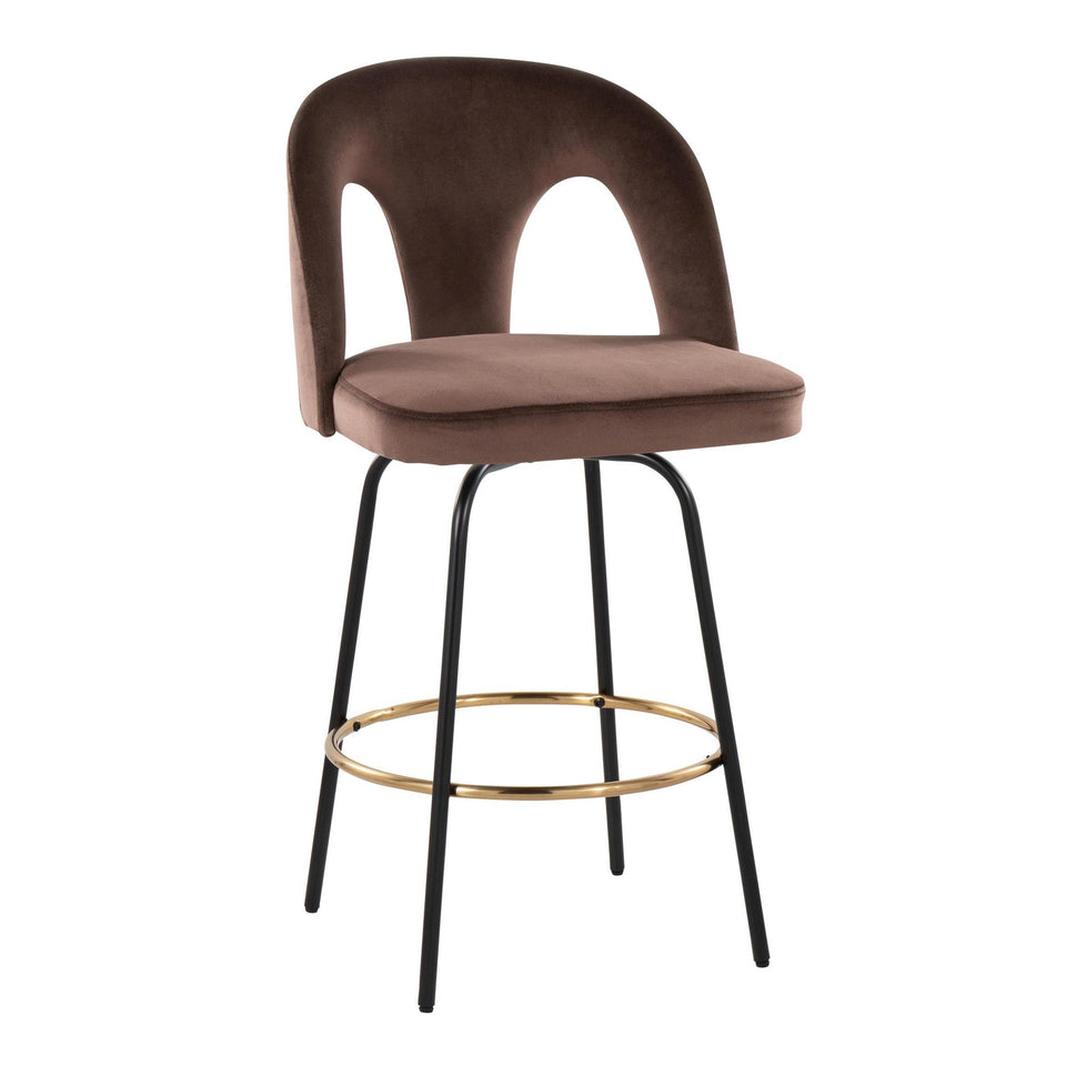 Ava Upholstered 26" Fixed-Height Counter Stool - Set of 2