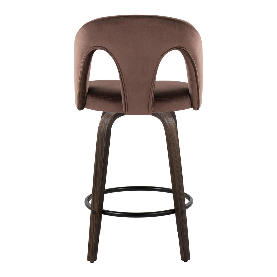 Ava Upholstered 26" Fixed-Height Counter Stool - Set of 2