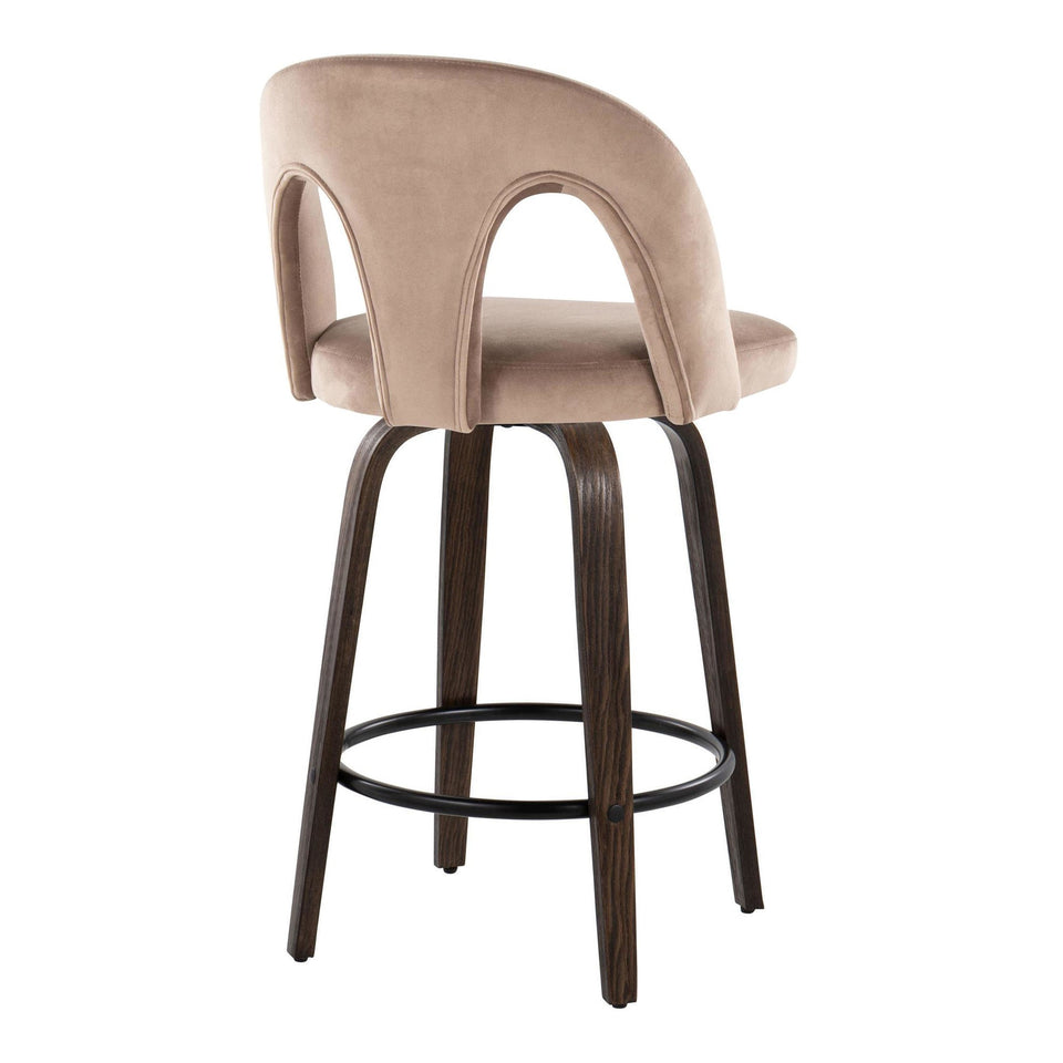Ava Upholstered 26" Fixed-Height Counter Stool - Set of 2