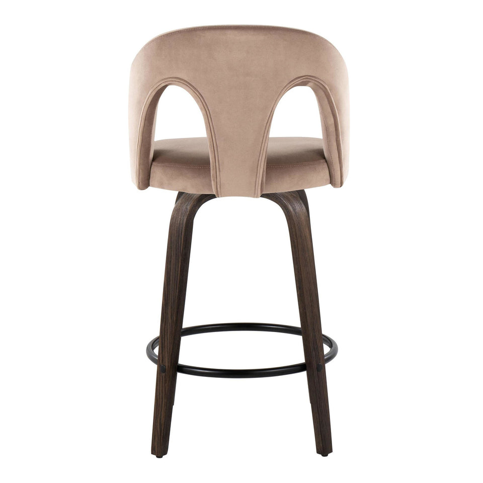 Ava Upholstered 26" Fixed-Height Counter Stool - Set of 2