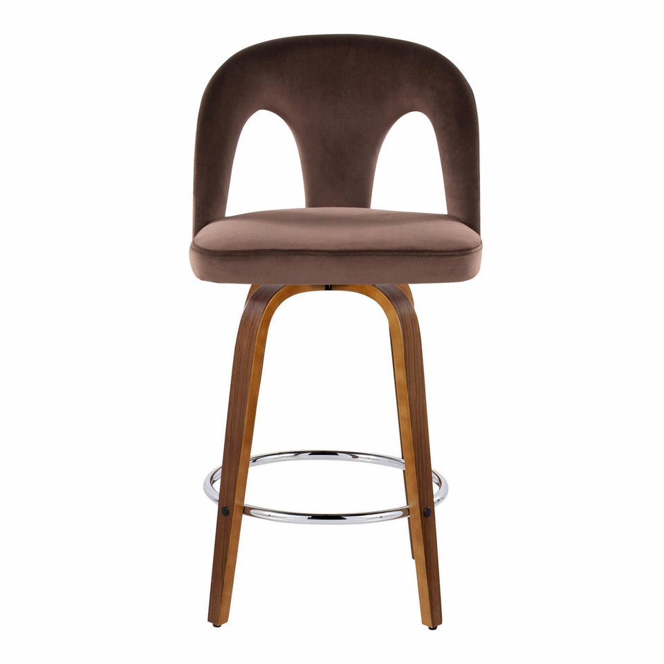 Ava Upholstered 26" Fixed-Height Counter Stool - Set of 2