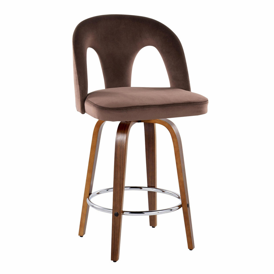 Ava Upholstered 26" Fixed-Height Counter Stool - Set of 2