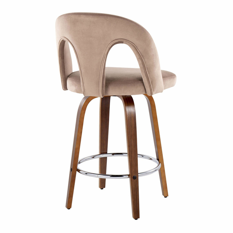 Ava Upholstered 26" Fixed-Height Counter Stool - Set of 2