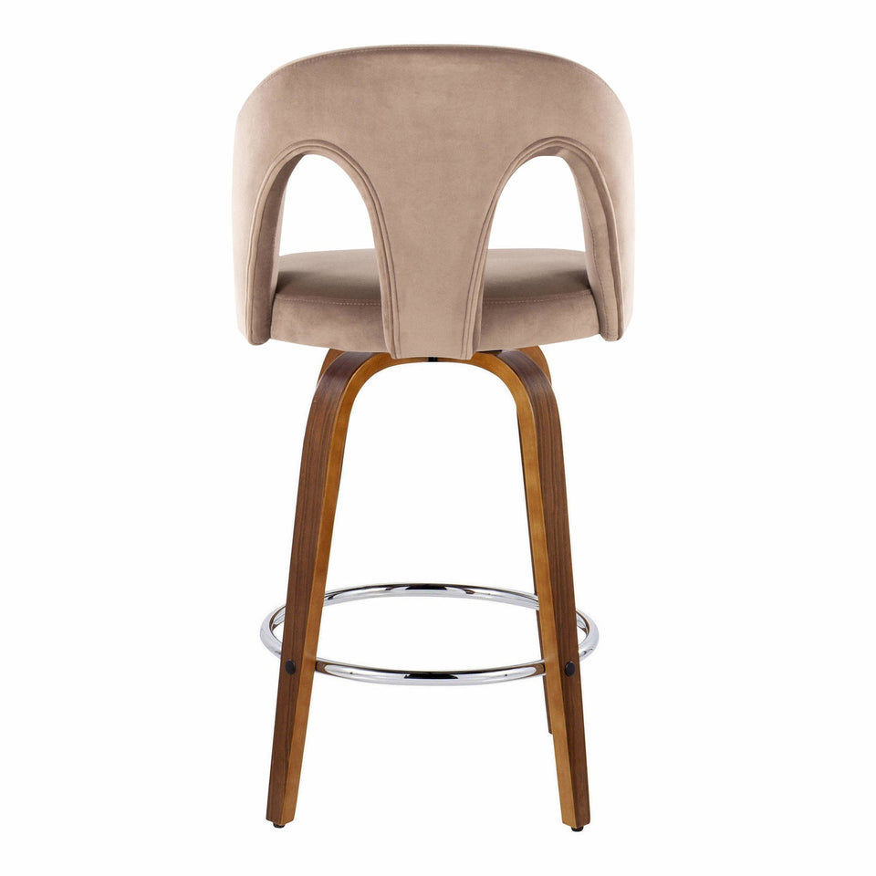 Ava Upholstered 26" Fixed-Height Counter Stool - Set of 2