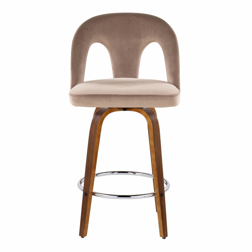 Ava Upholstered 26" Fixed-Height Counter Stool - Set of 2