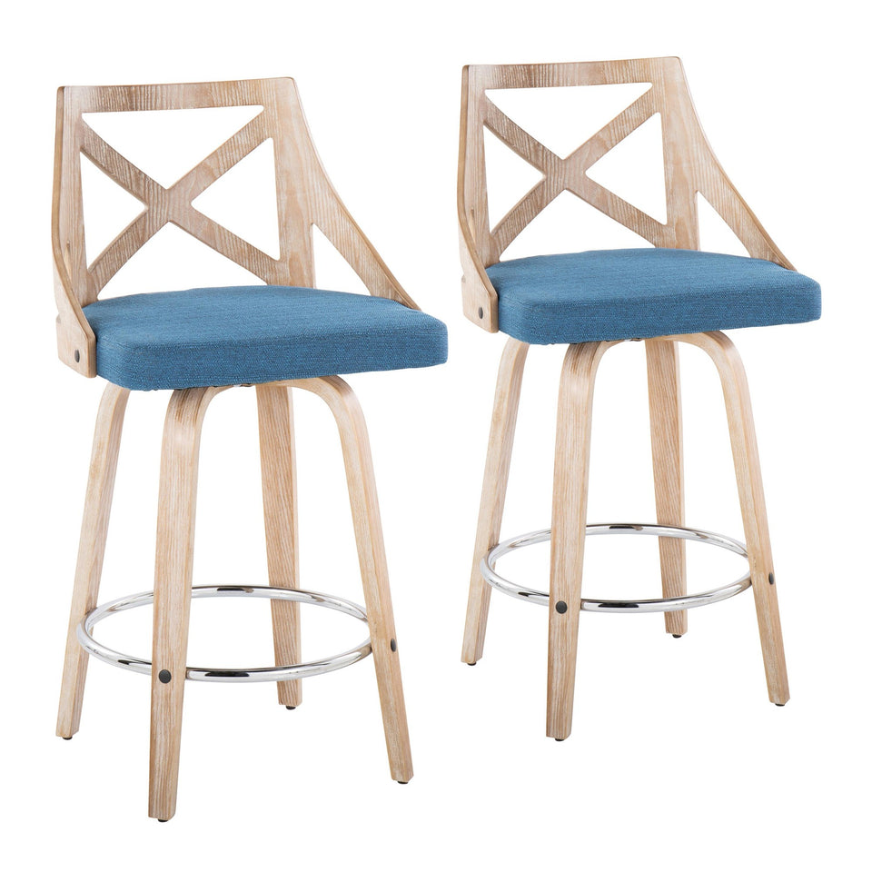 Charlotte 26" Fixed-Height Counter Stool - Set of 2