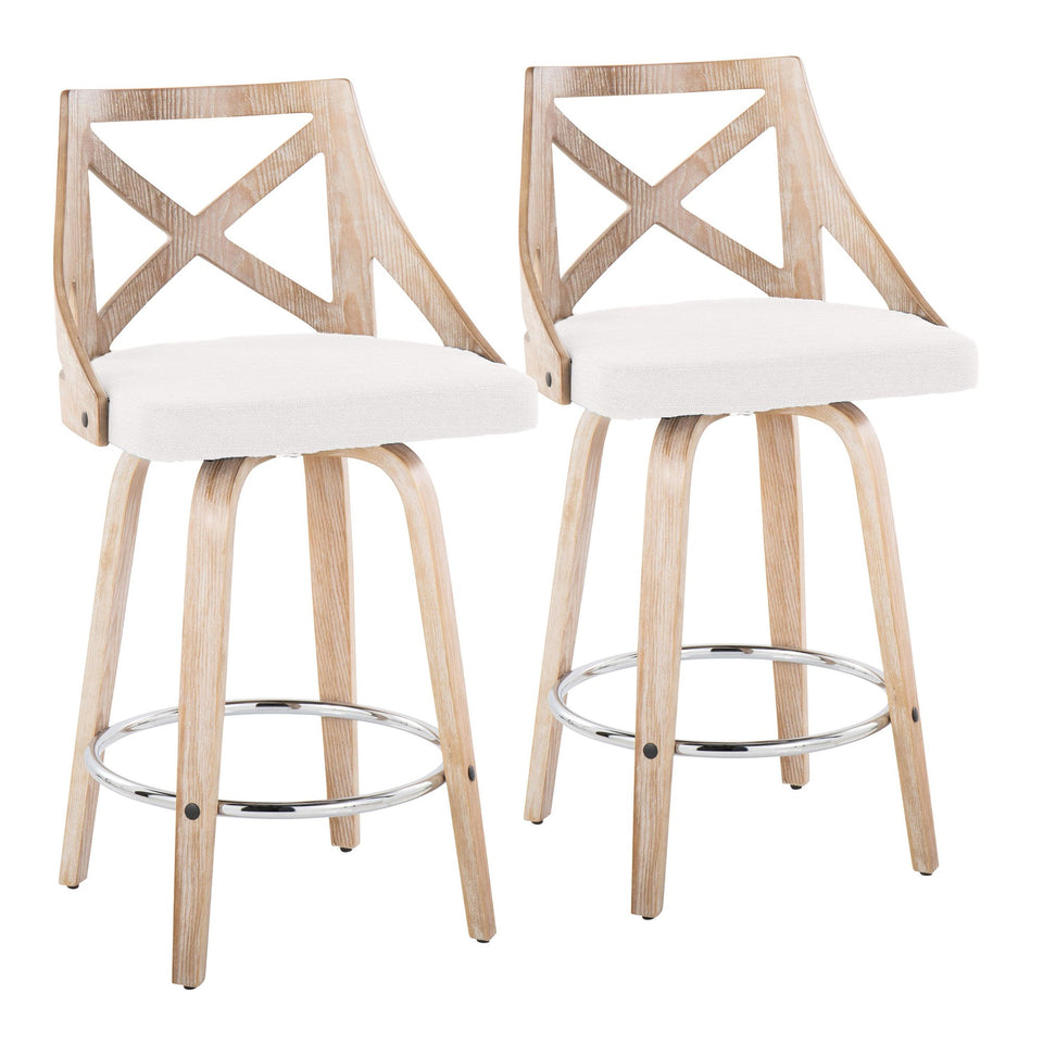Charlotte 26" Fixed-Height Counter Stool - Set of 2