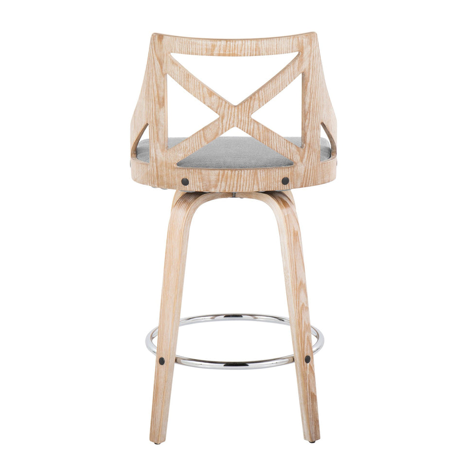 Charlotte 26" Fixed-Height Counter Stool - Set of 2