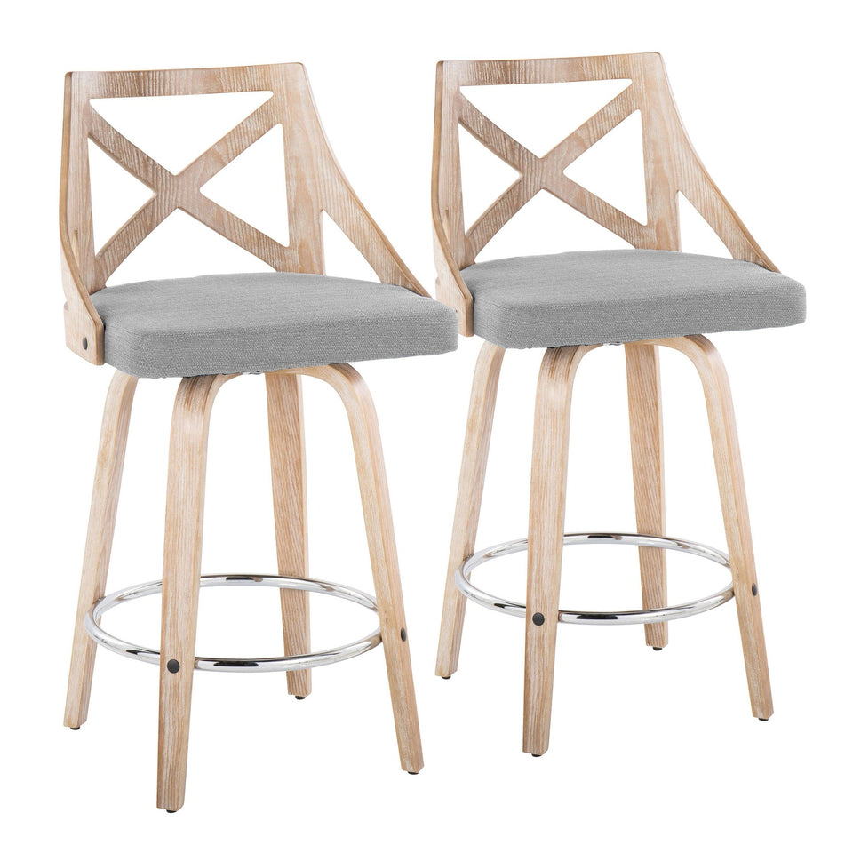 Charlotte 26" Fixed-Height Counter Stool - Set of 2