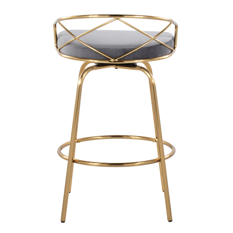 Charlotte Glam 26" Fixed-Height Counter Stool - Set of 2