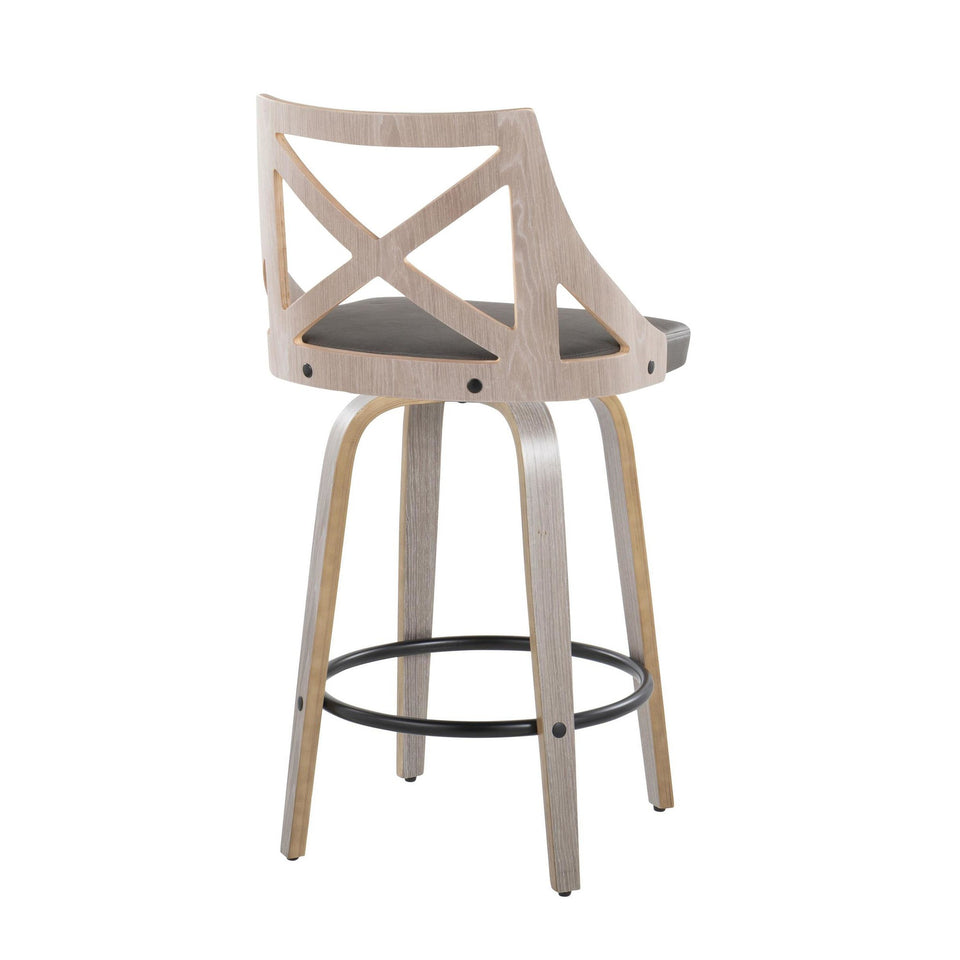Charlotte 26" Fixed-Height Counter Stool - Set of 2