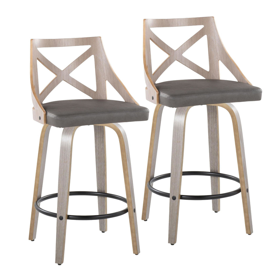 Charlotte 26" Fixed-Height Counter Stool - Set of 2