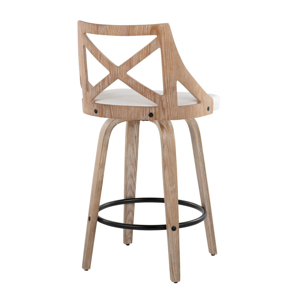 Charlotte 26" Fixed-Height Counter Stool - Set of 2