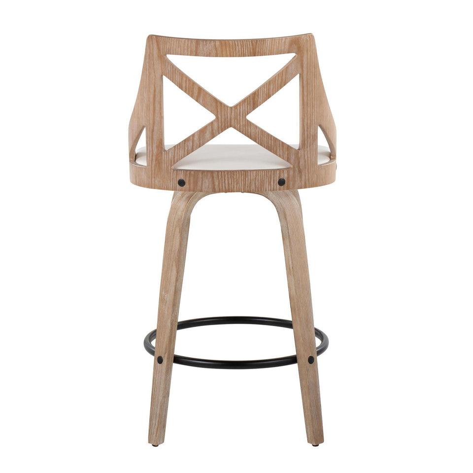 Charlotte 26" Fixed-Height Counter Stool - Set of 2