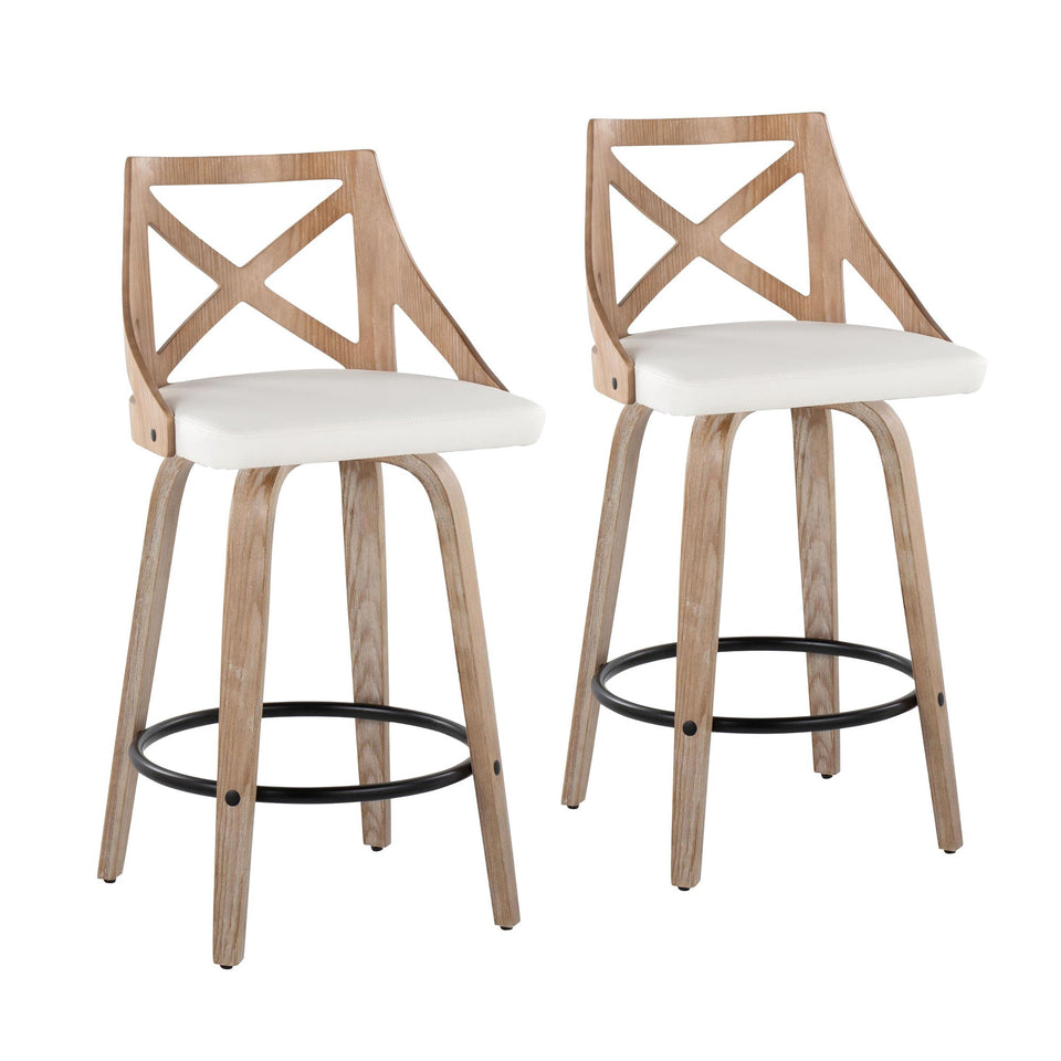 Charlotte 26" Fixed-Height Counter Stool - Set of 2