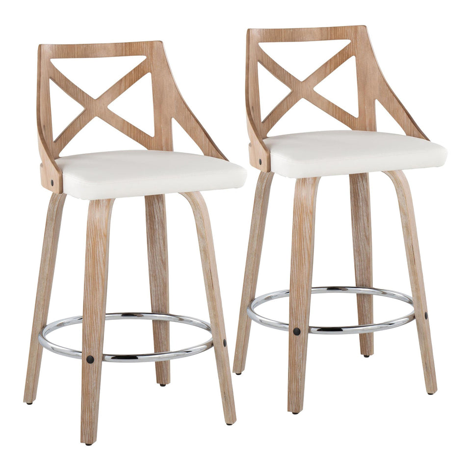 Charlotte 26" Fixed-Height Counter Stool - Set of 2