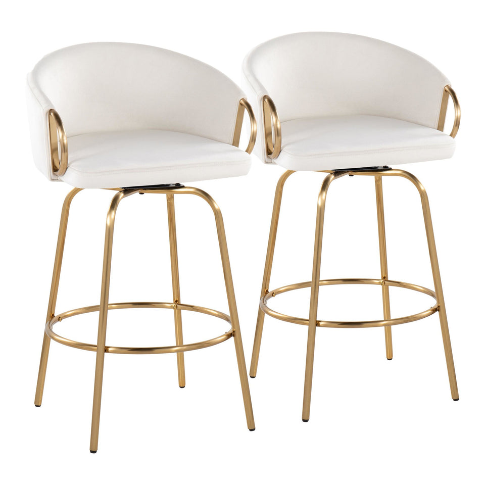 Claire 26" Fixed-Height Counter Stool - Set of 2