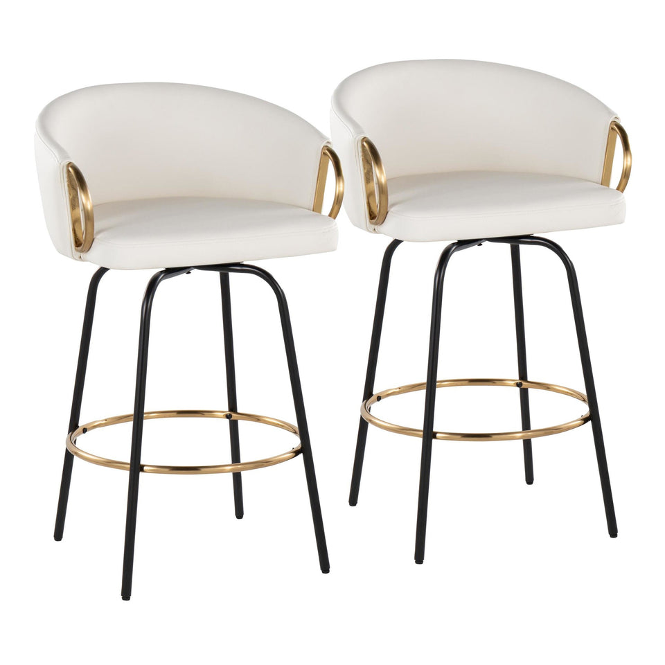 Claire 26" Fixed-Height Counter Stool - Set of 2