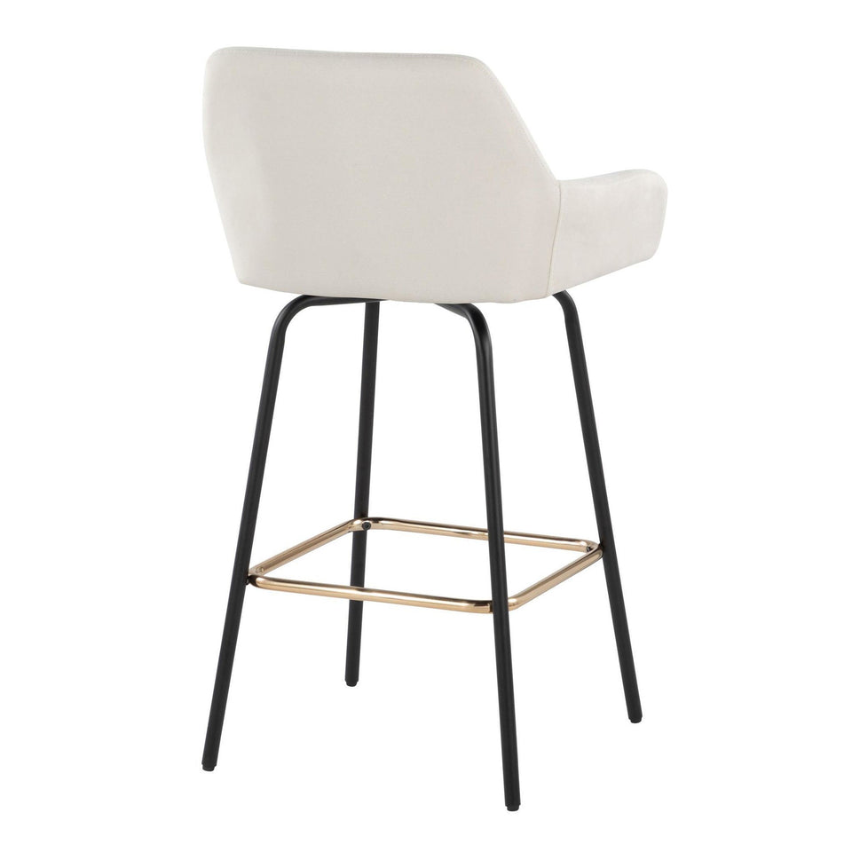 Daniella Upholstered 26" Fixed-Height Counter Stool - Set of 2