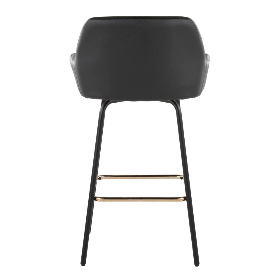 Daniella Upholstered 26" Fixed-Height Counter Stool - Set of 2