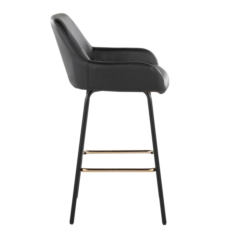 Daniella Upholstered 26" Fixed-Height Counter Stool - Set of 2